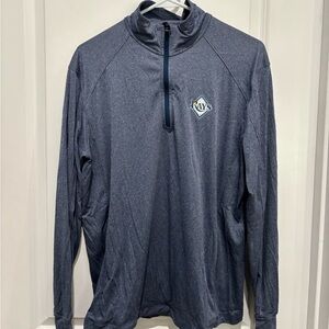 Vineyard Vines Heathered Blue Performance 1/4 Zip Tampa Bay Rays Pullover, Sz M